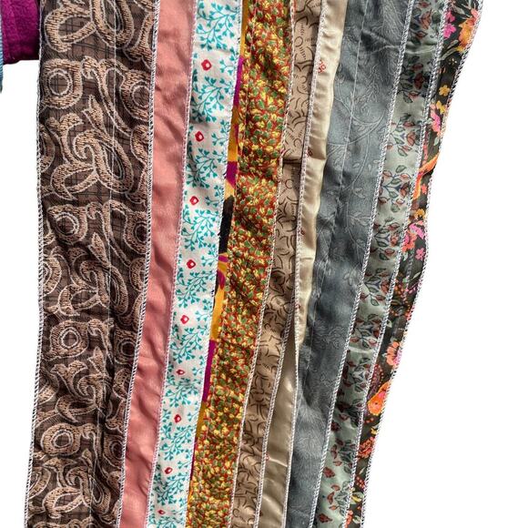 PIERRE MOSAIC Rajastan Silk Blend Multifabric Panel Mixed Print Scarf from India - Picture 3 of 14